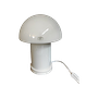 Pilz Tischlampe Glas Weiß 0