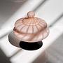 Vintage Deckeldose Milchglas 1950er Jahre 0