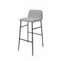 Bardot Met Tu Barstool Metal Textile Grey 0