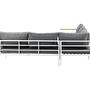 Mexico Corner Sofa Garden Furniture Set Metal Teak 4