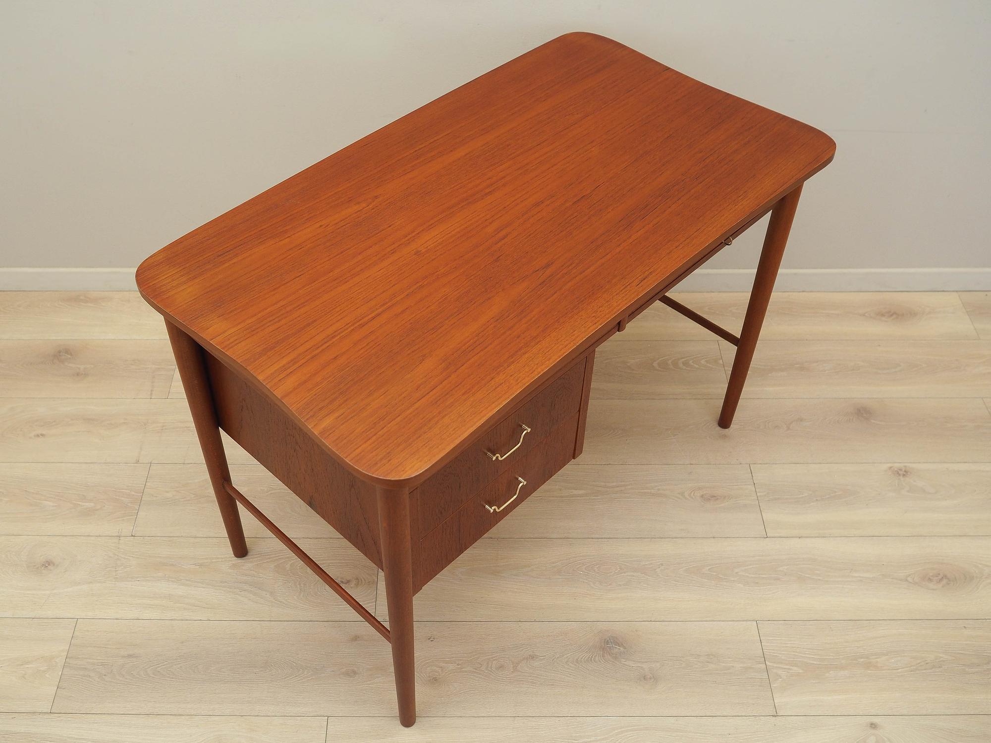 Teak-Schreibtisch Braun 1960er Jahre 5