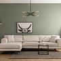 Sofa Chaise Lounge Left Beige 0
