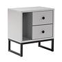 Glimmer Nightstand Grey with black legs 5