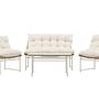 Tina Sofa-Set Polyrattan Stahl Cream 0