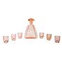 Alcohol service set Glass Pink 1960s 0