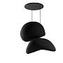 2-Flammig Wabi Sabi Plasterglows Pendelleuchte Schwarz 6