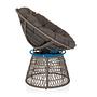 Weavora Papasansessel Drehbar mit Kissen Grau 3
