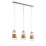 Burnham Pendant Lamp Clear Glass Steel 3-Light 1