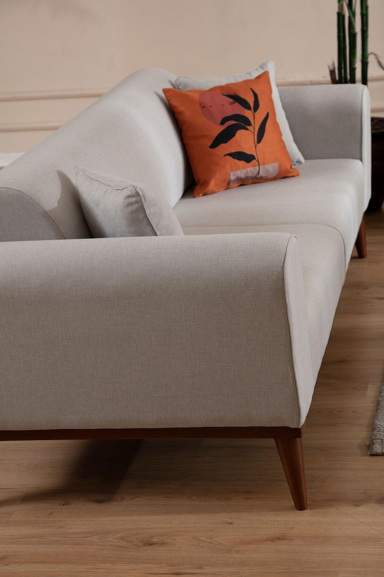 Cofi 3-Sitzer Schlafsofa Creme 4