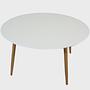 Hubert Couchtisch Weiß Oak Ø 90cm 4