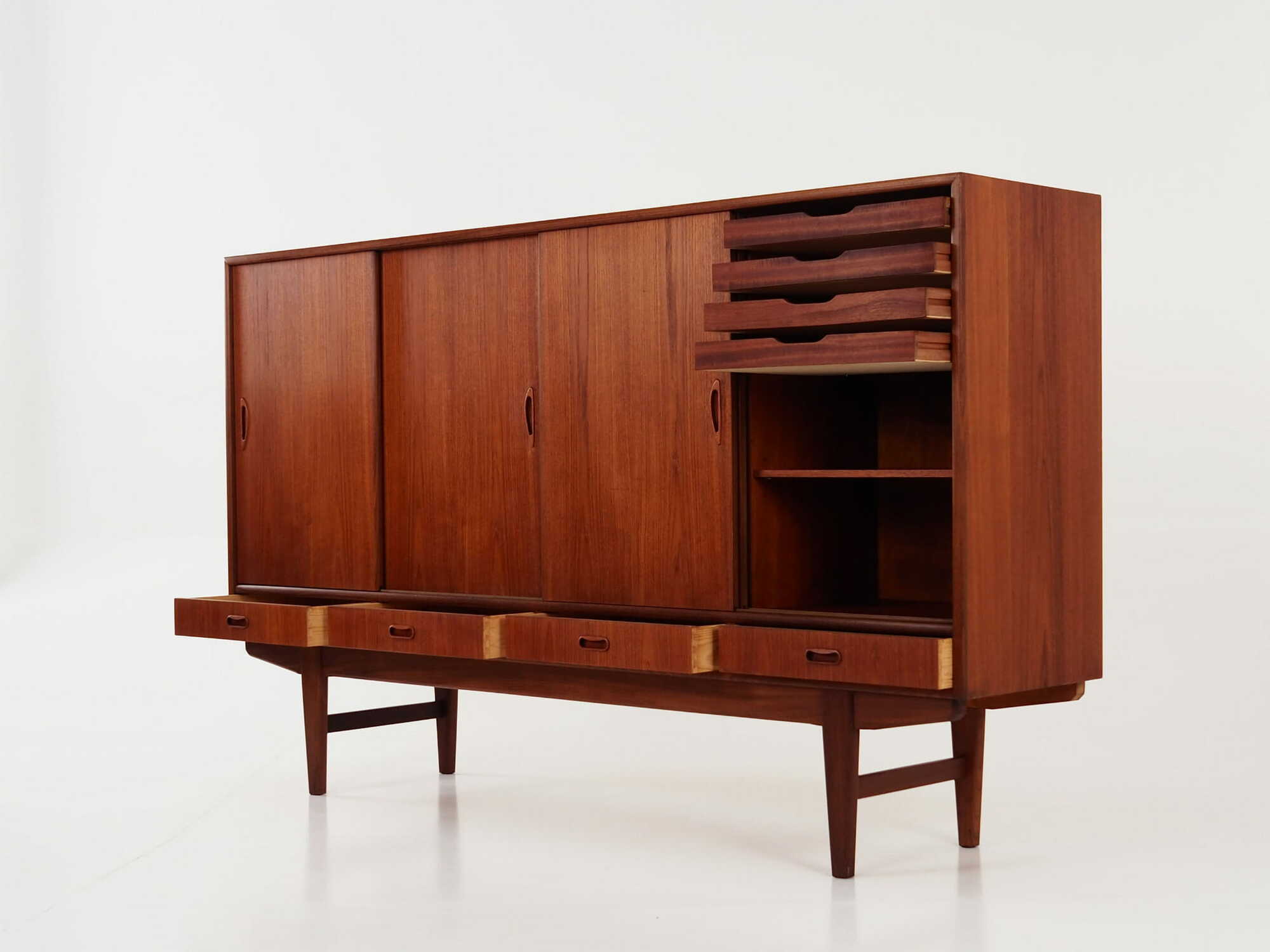 Vintage Sideboard Teak Wood Brown 1970s 5