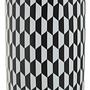 Marlo Grande Barattolo in Ceramica con Motivo Geometrico Bianco e Nero 0
