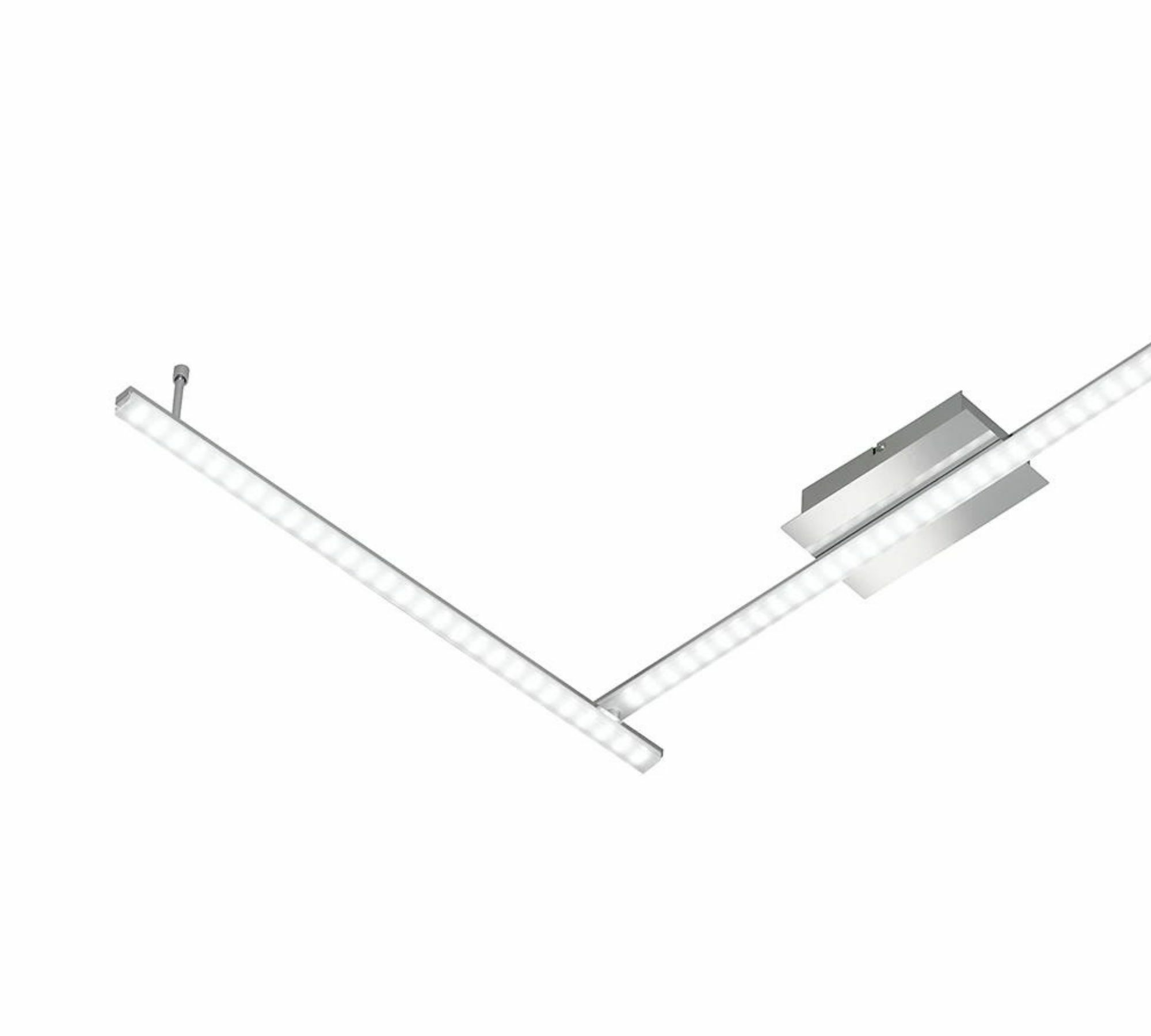 LED Deckenleuchte 3-flammig Glas Metall Weiß 1