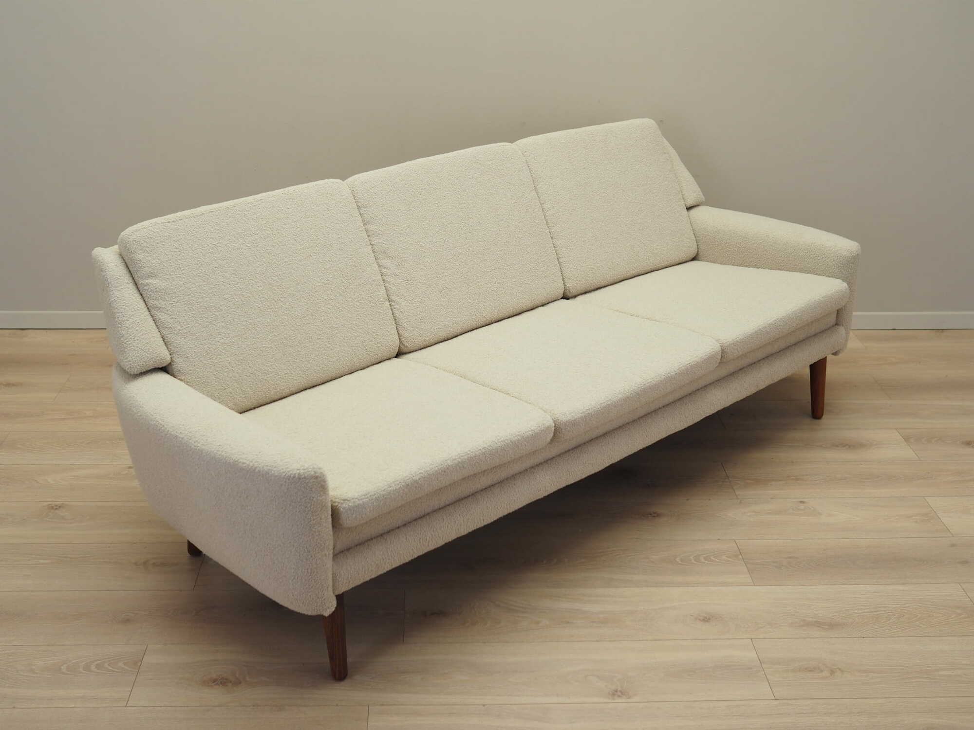 Sofa Textil Creme 1970er Jahre 9