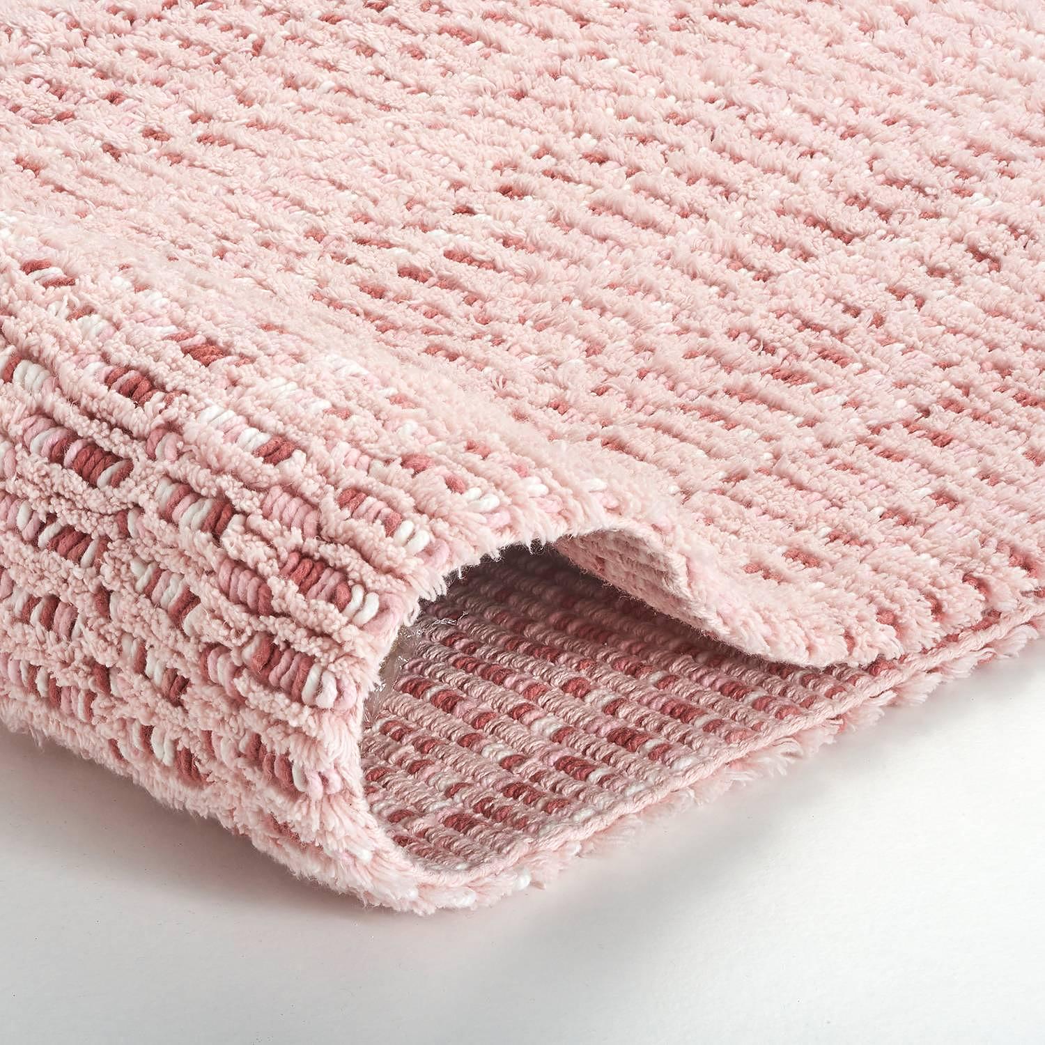 Badteppich Sway Baumwollstoff Rosa 60 x 60 cm 1