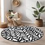 Tappeto nero bianco Ø 150cm 0