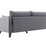 Sofa 3-Sitzer Textil Grau 1