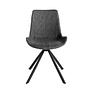 Dining chair textile dark grey 2