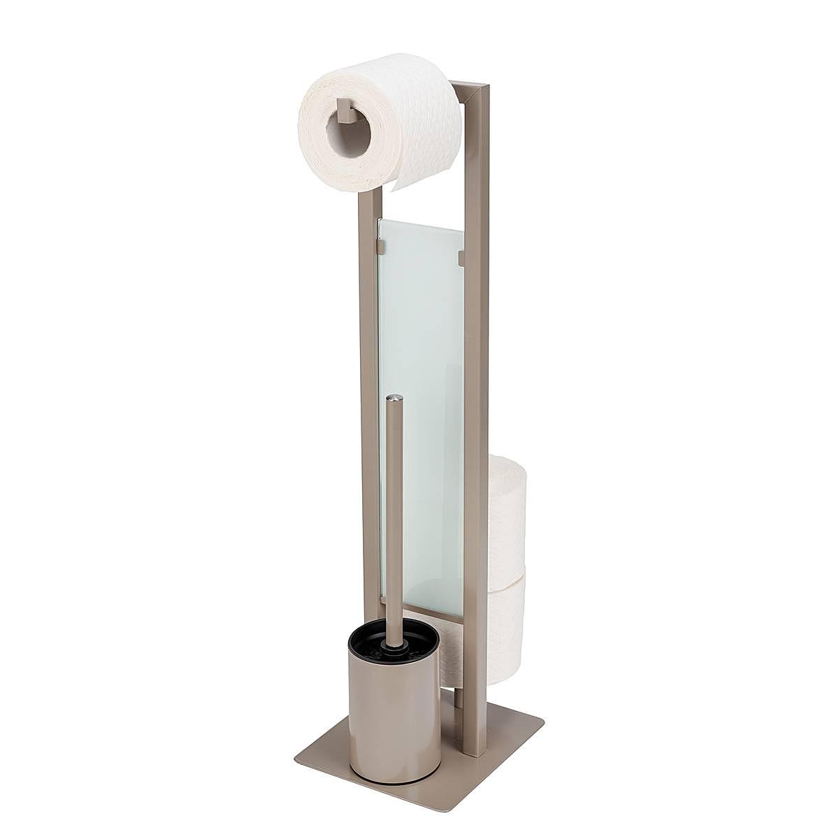 Rivalta toilet brush set steel polypropylene taupe 3