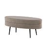Otto Pouf Teddy Schwarz Beige  1