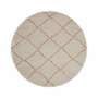 Hochflorteppich Textil Beige 0