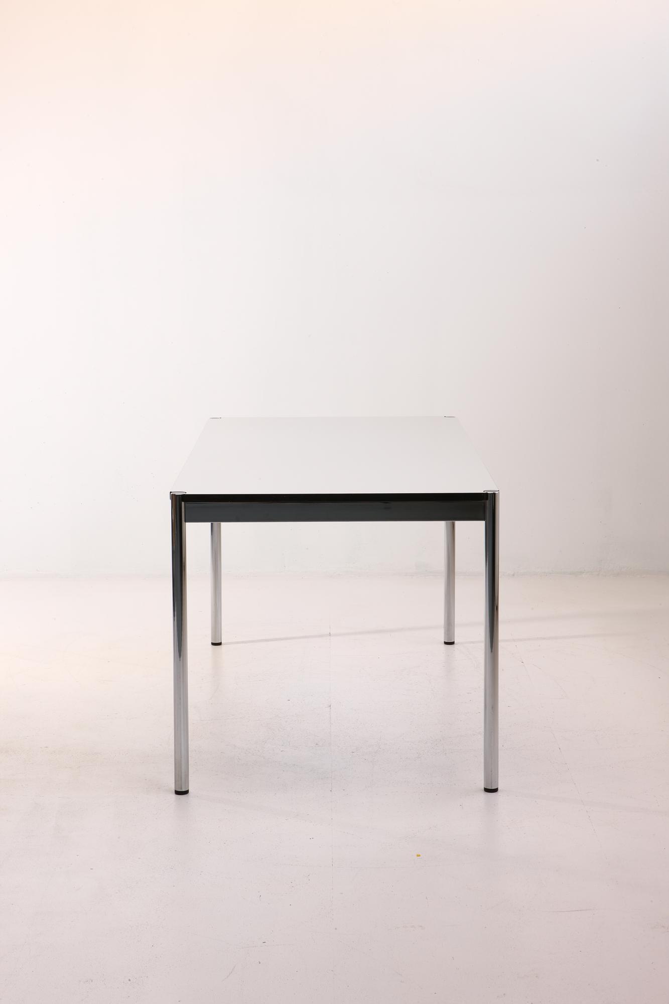 Schreibtisch mit Schiebeschublade Silber 5