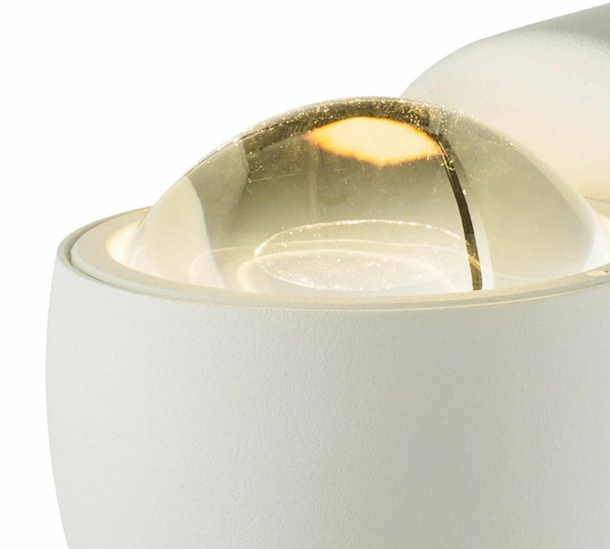 LED Wandleuchte 2-flammig Klarglas Metall Weiß 1