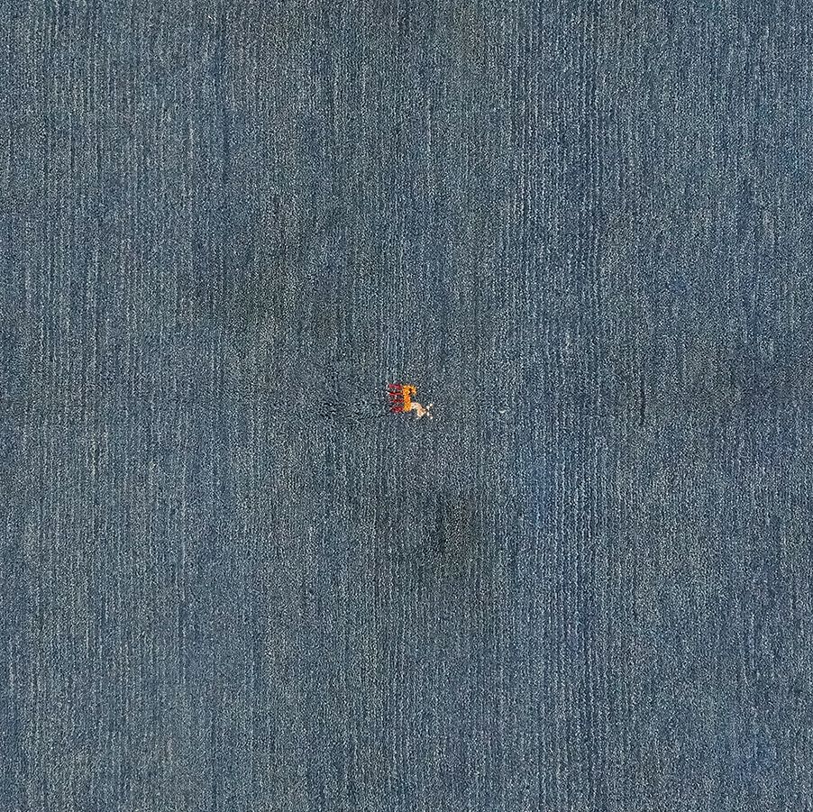 Gabbeh Teppich Wolle Blau 2