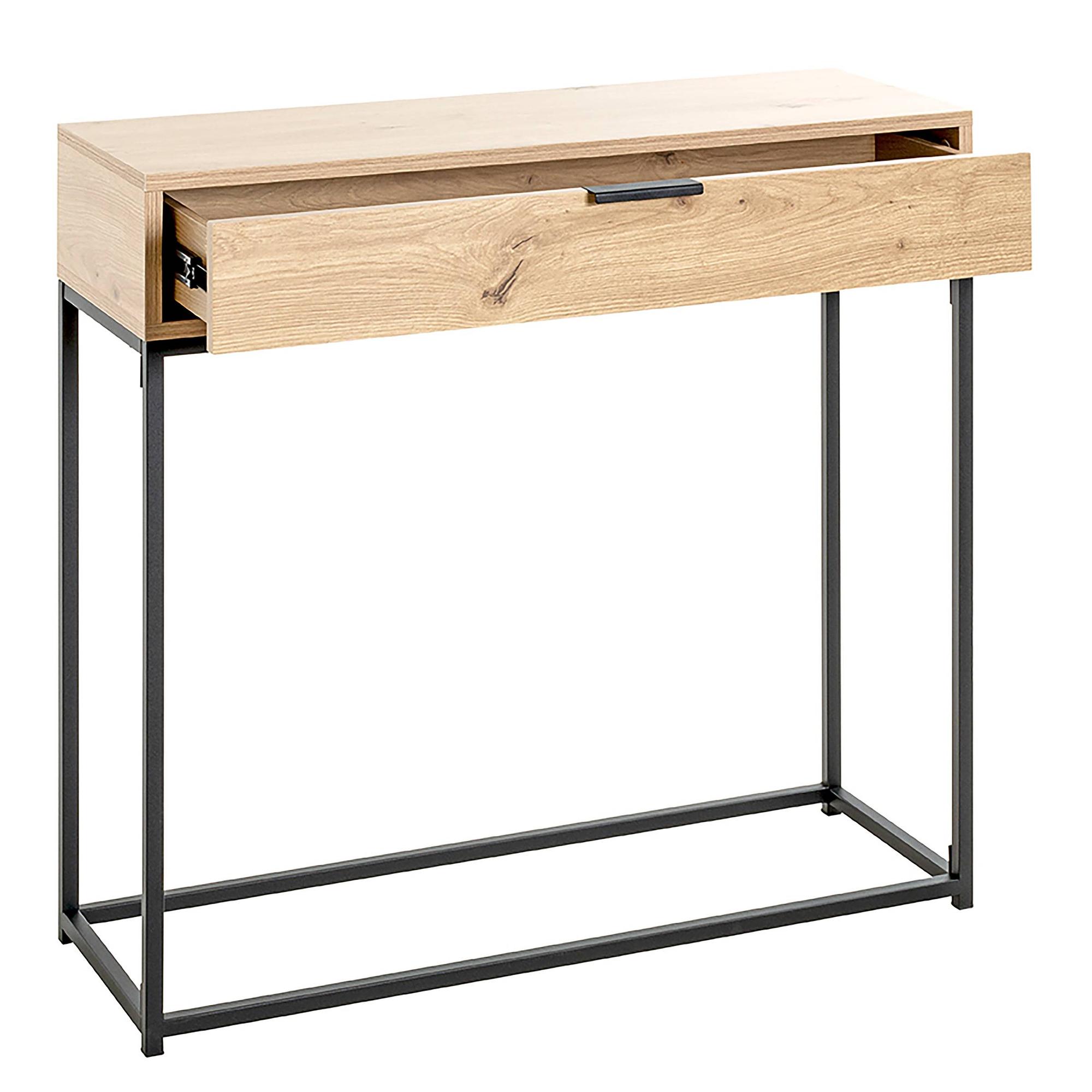 Malmö Konsolentisch Eichenholz Schwarz 3