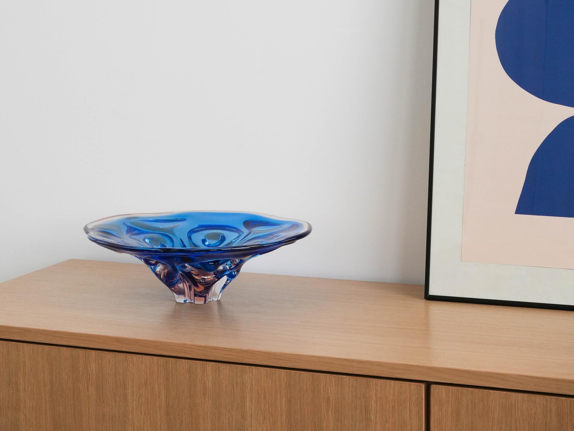 Cobalt bowl Blue 1970s 1