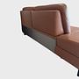 Ecksofa 4-Sitzer Leder Braun 2