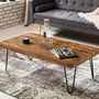 Couchtisch Sheesham Massivholz Metall Braun 4