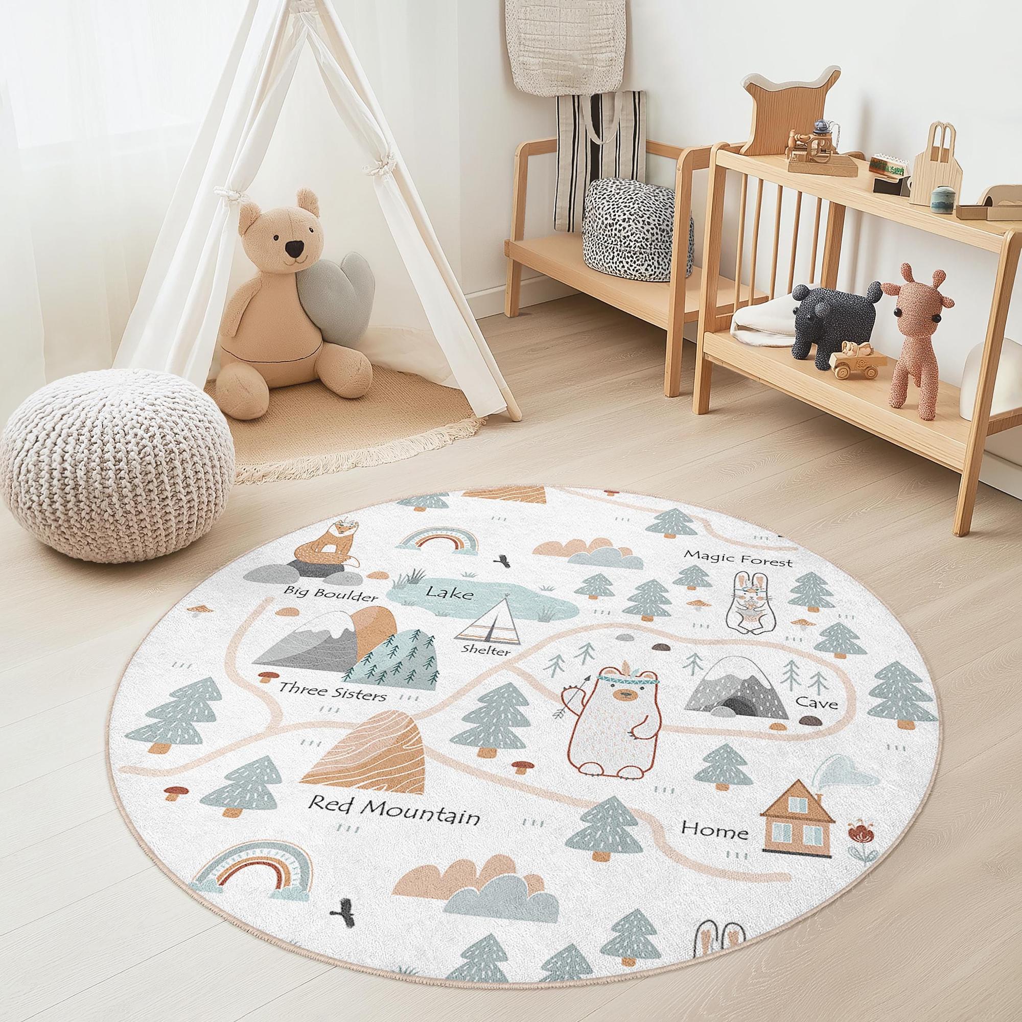 Magic Forest Children's Rug Multicolored ⌀180cm 3