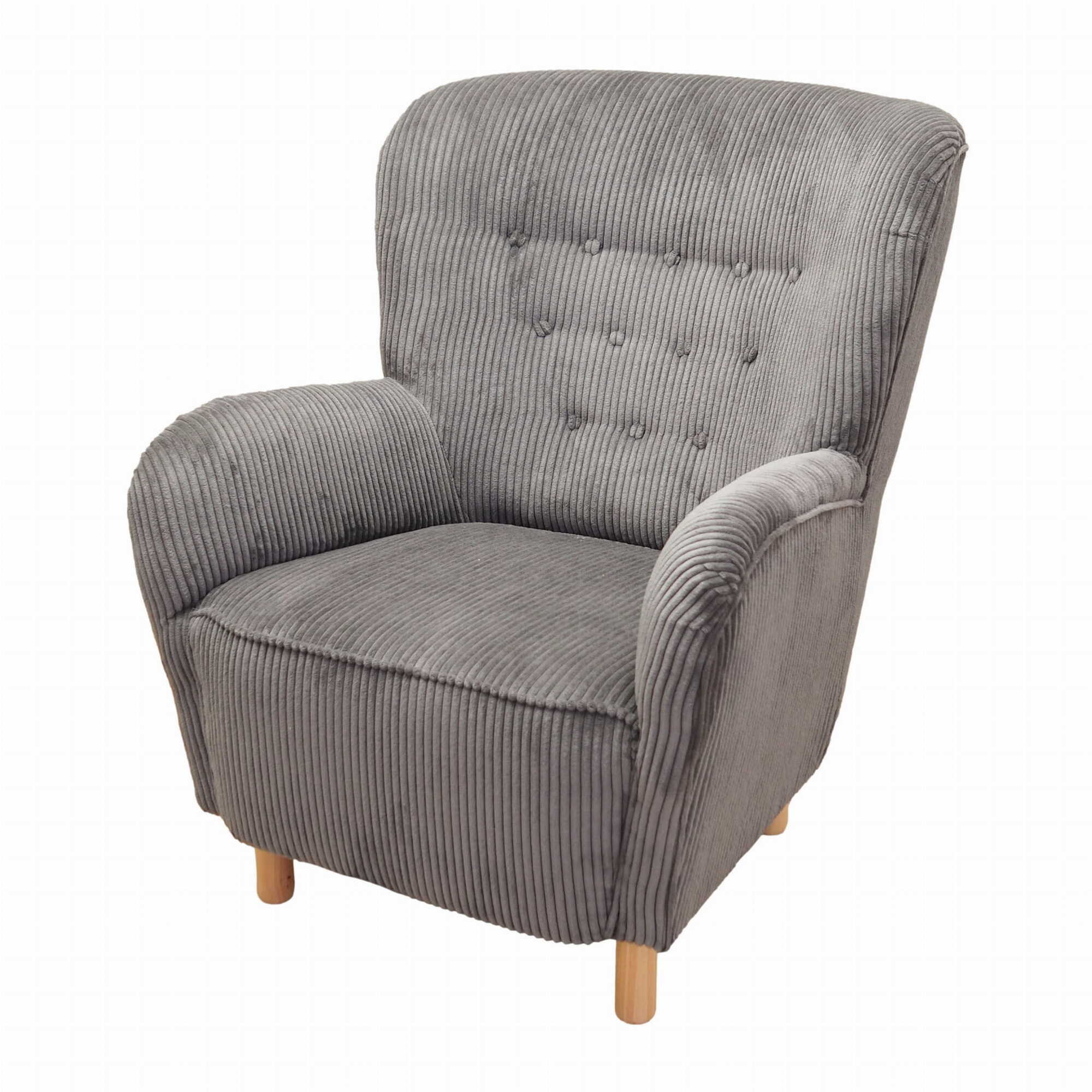 Armchair Velvet Wood Grey 0