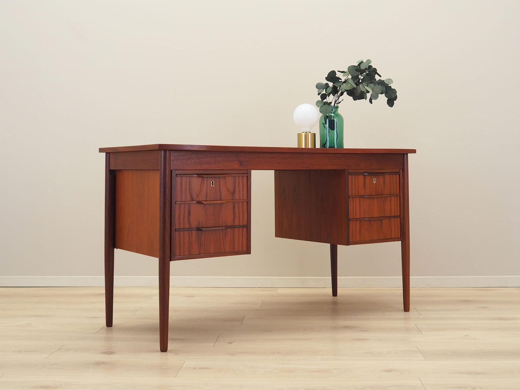 Schreibtisch Teakholz 1960er Jahre 4