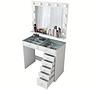 Dressing table with mirror and drawers White 4
