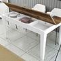Milan Dining Table Walnut Brown White 145cm x 75cm 3