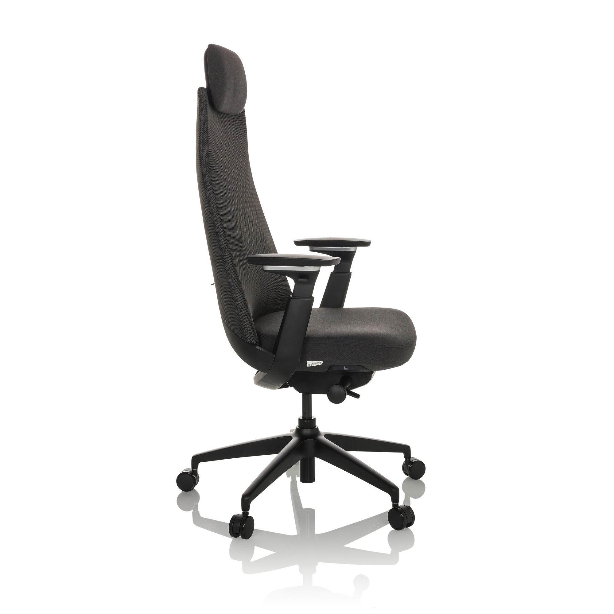 YUCANO Bürostuhl Stoff Schwarz 6