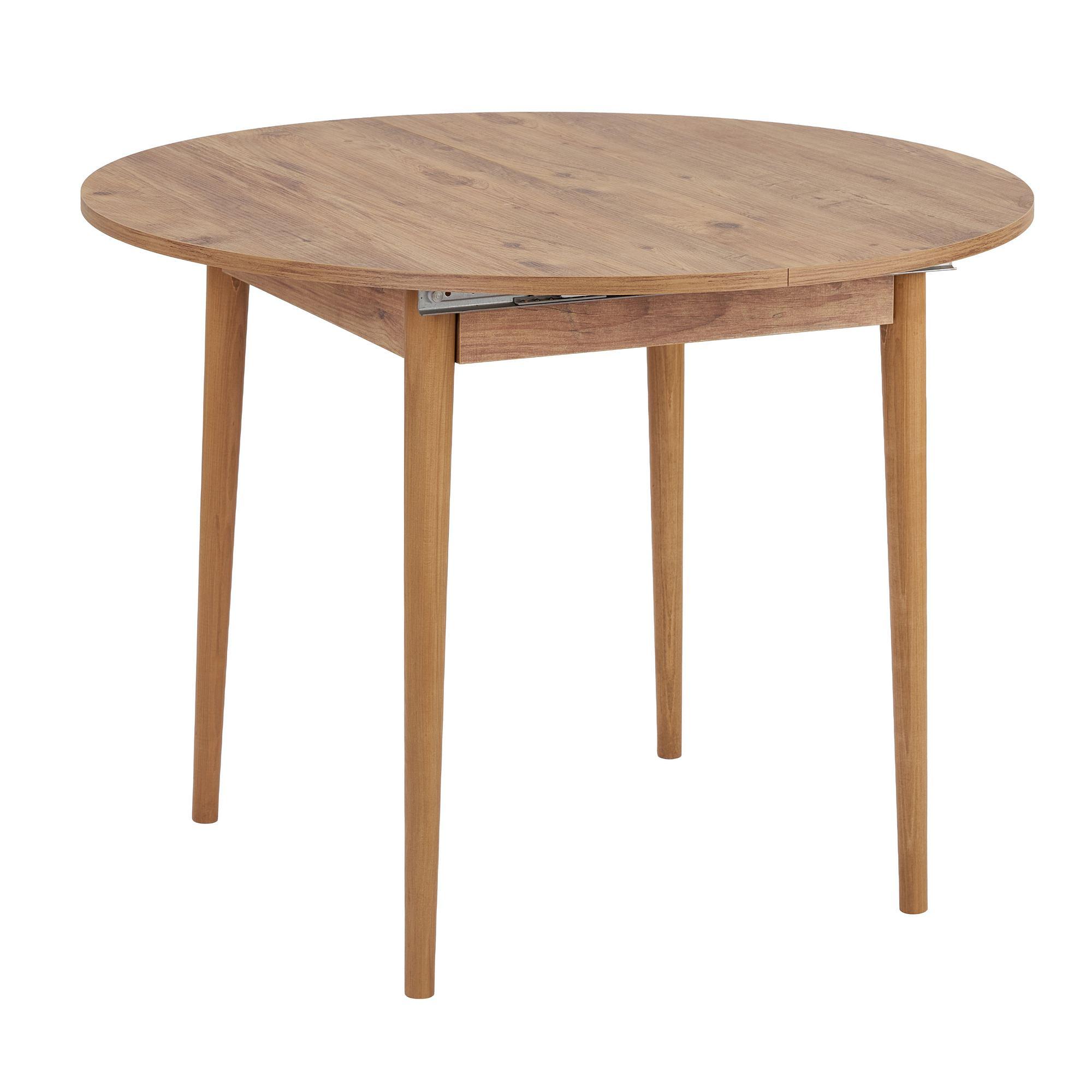 Viona Tisch Ausziehbar Kiefer-Optik Braun Ø 100cm 1