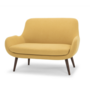 Moby Sofa 2-Sitzer Nussbaumholz Textil Curry 0