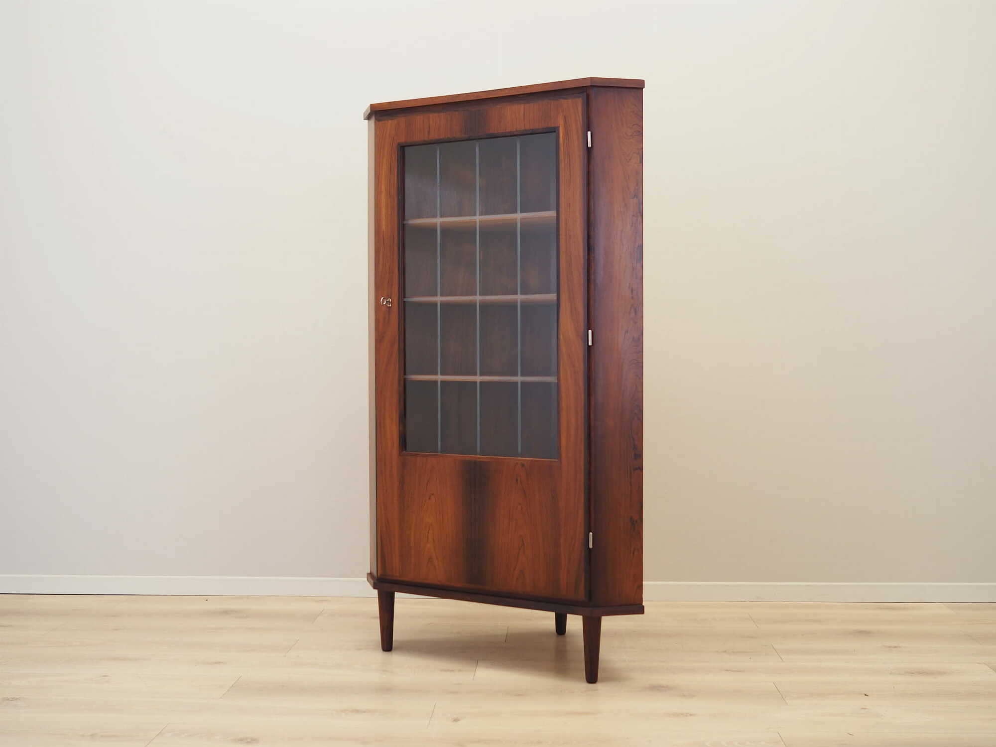 Vintage Vitrine Rosenholz Braun 1970er Jahre 1