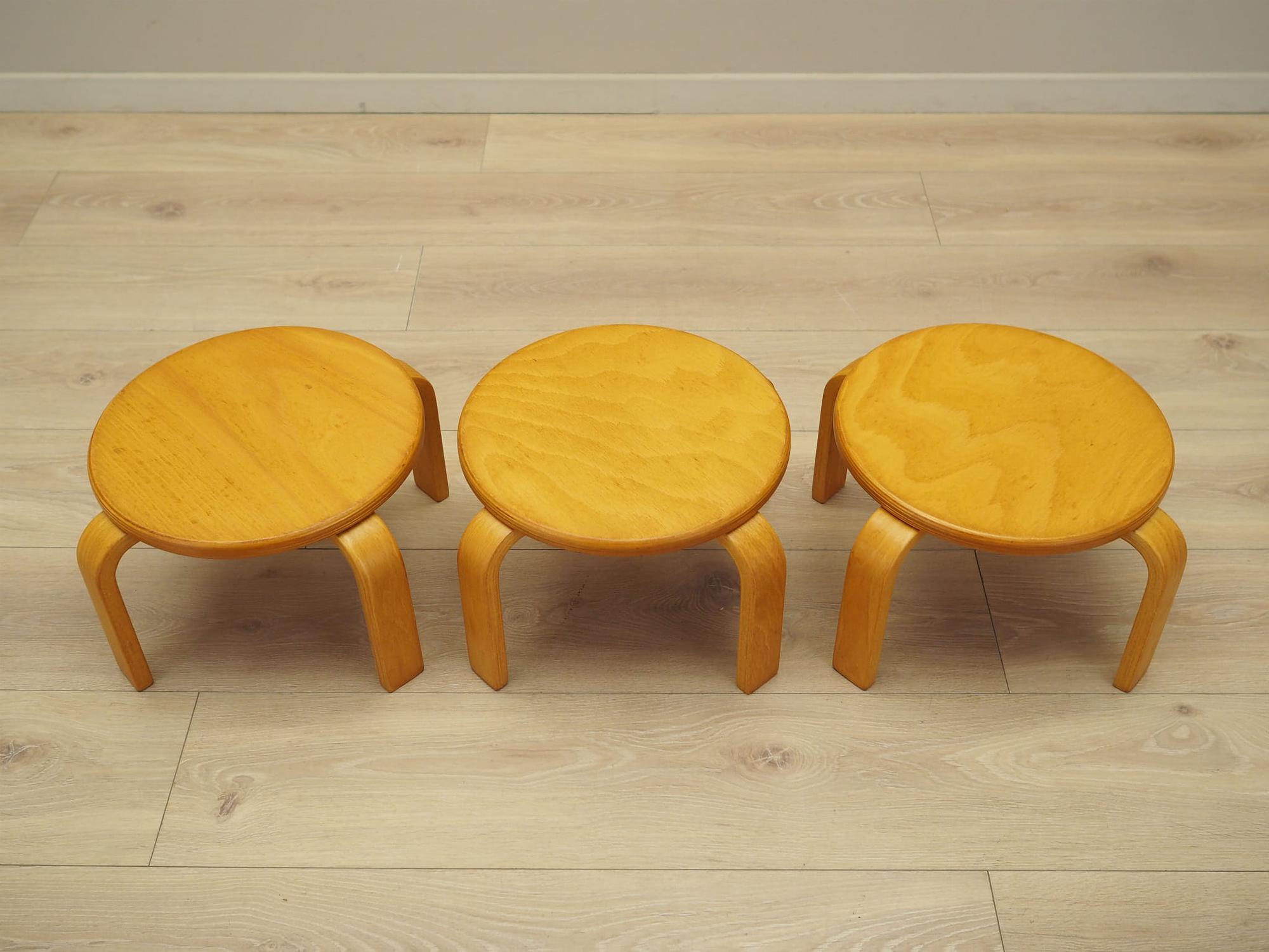 3x Pflanzenständer Holz 1970er Jahre 2