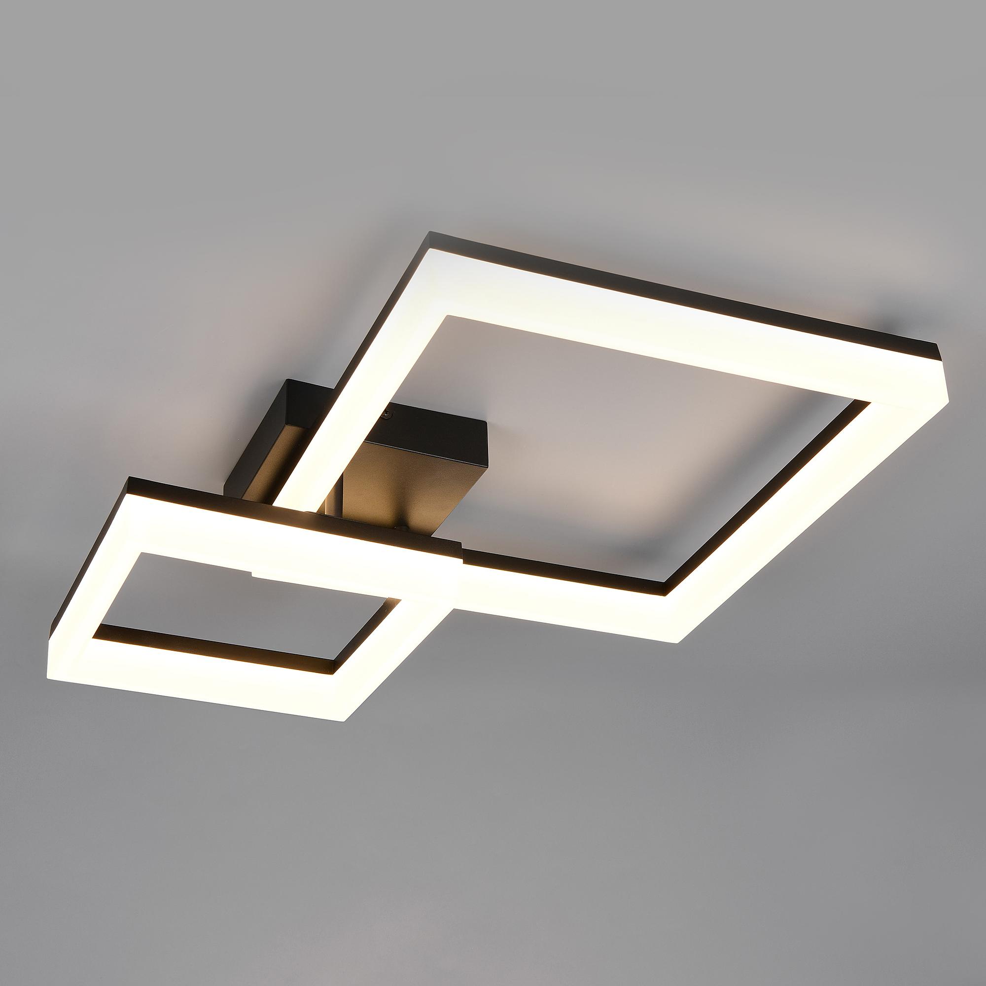Camino LED-Deckenleuchte mit 2 Quadraten Schwarz 1
