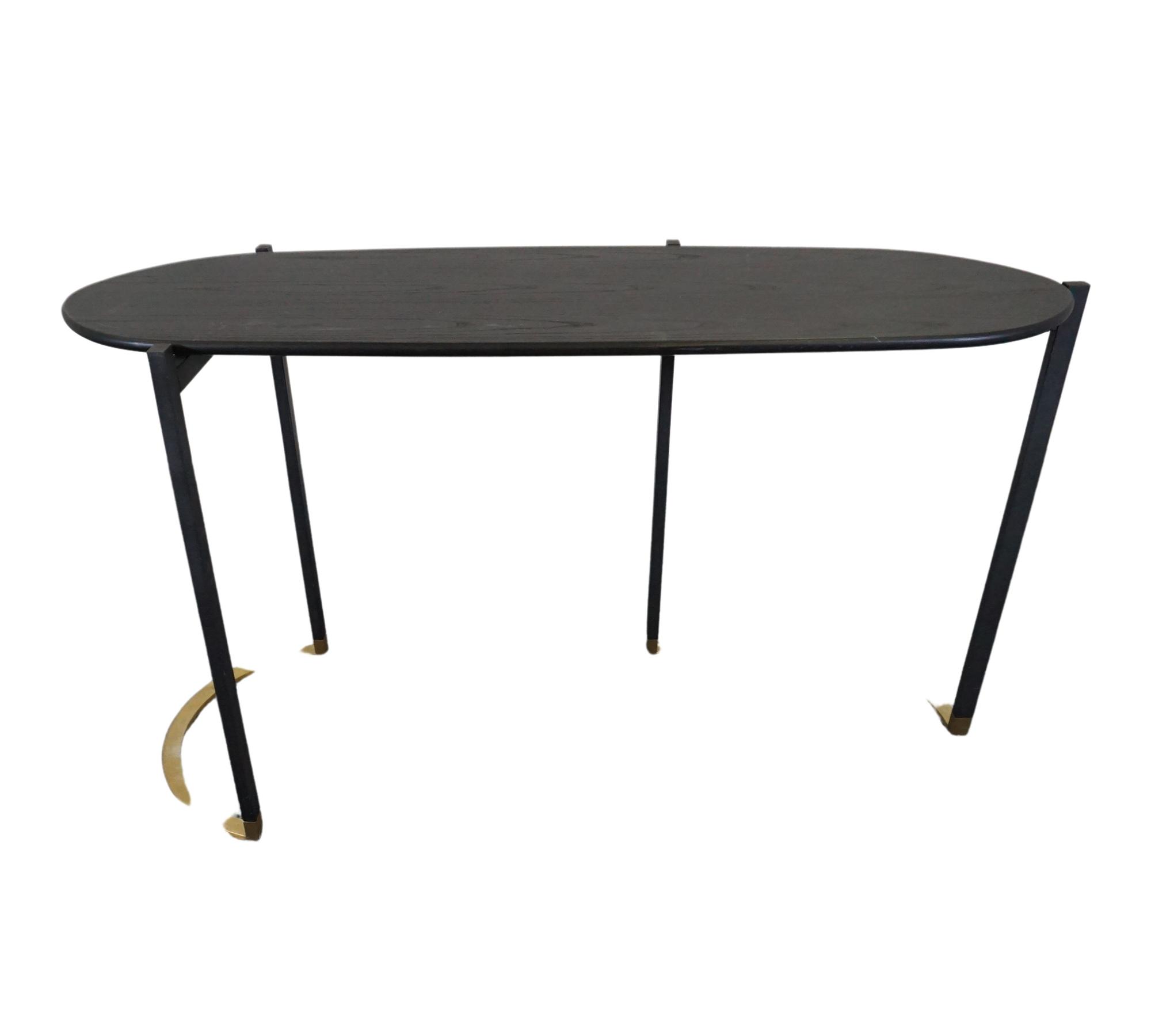 BLINK Console table Steel wood veneer 3