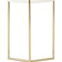 Macy Round Side Table Marble Gold White 0
