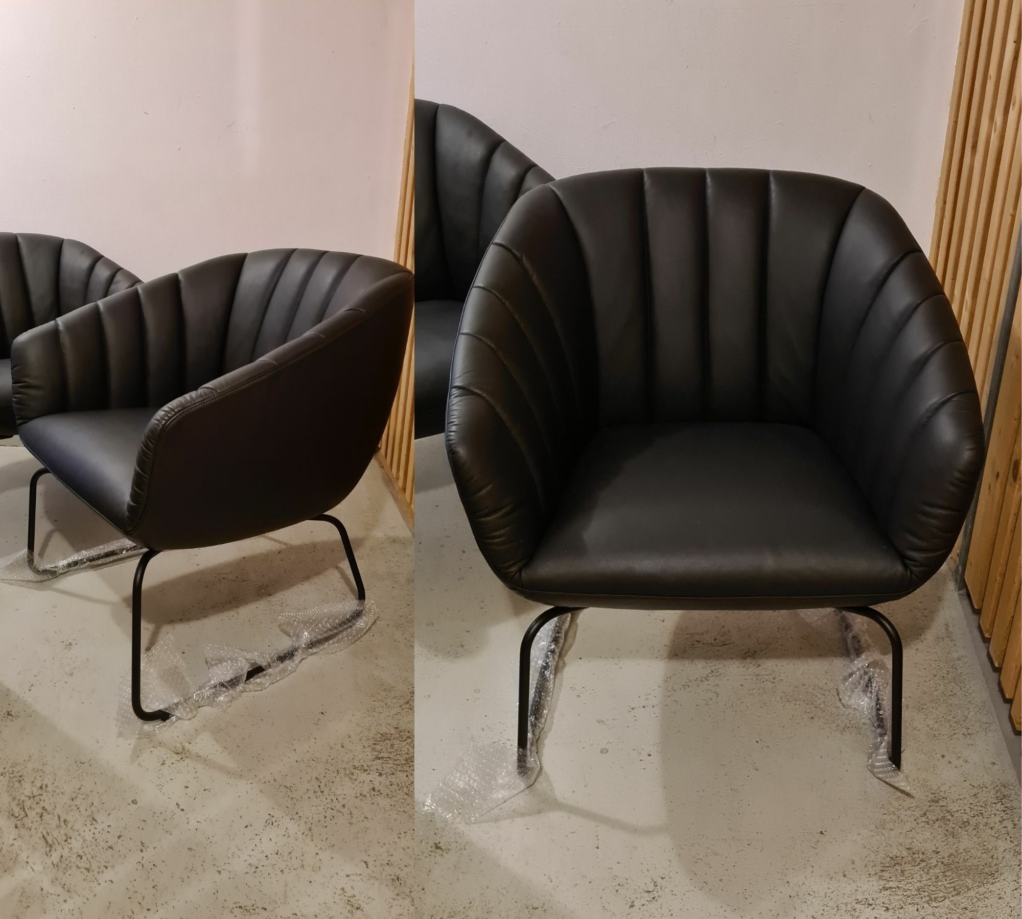 Armchair Leather Black 1