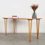 Tavolo vintage legno beige anni '70  2