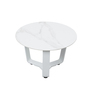 Moon Side Table Metal Stone White 0