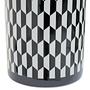 Marlo Kleiner Geometrically Printed Ceramic Jar Black White 8