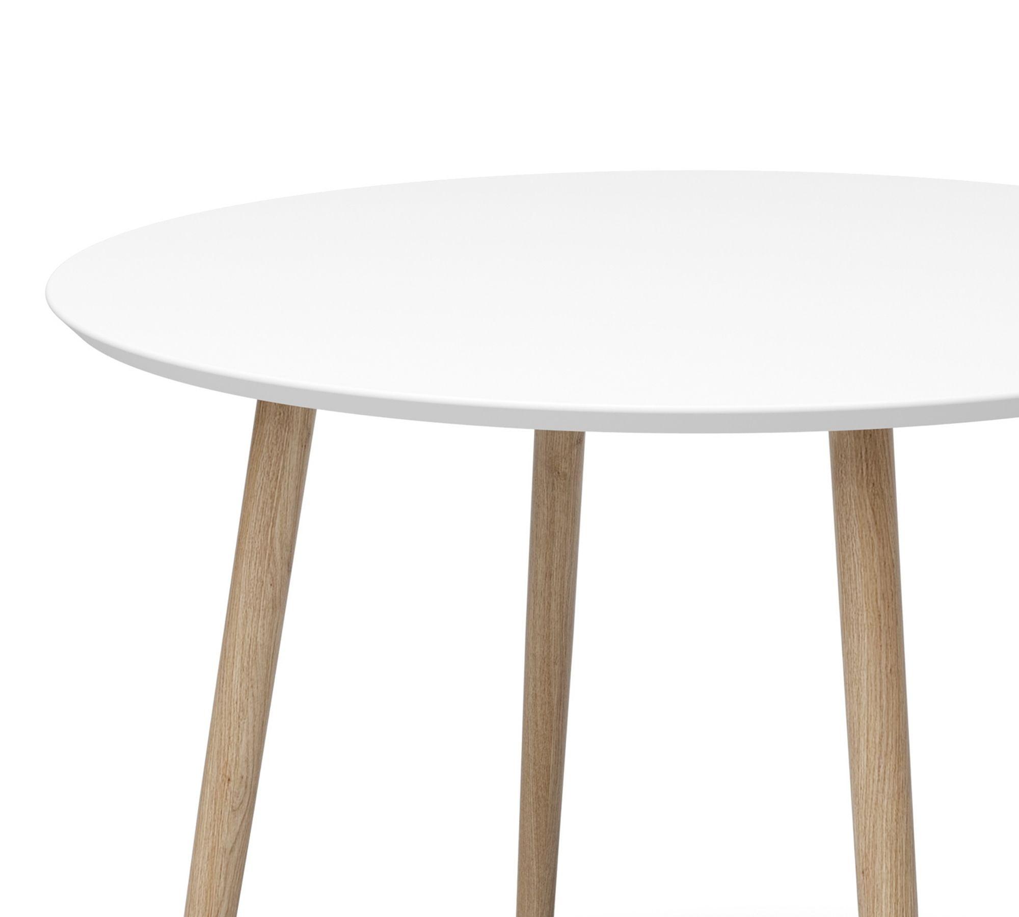 Allie Dining table Soap Oak White Ø 100cm 1